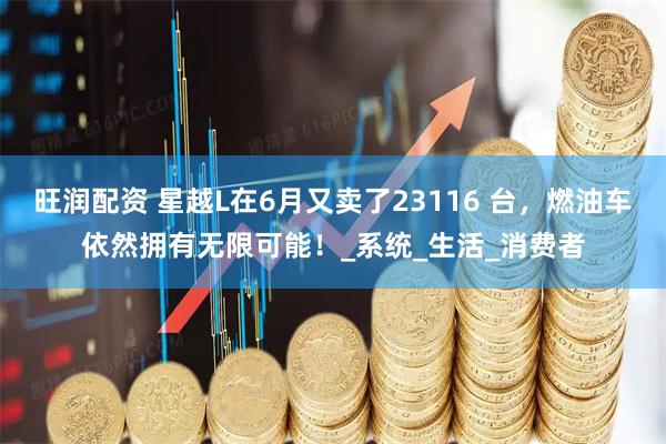 旺润配资 星越L在6月又卖了23116 台,燃油车依然拥有无限可能!_系统_生活_消费者